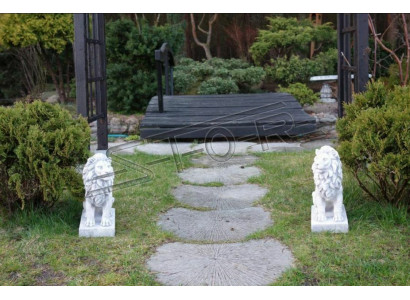 Figure de jardin Lion Patio Décoration de jardin Sculpture Figurines Sculptures Statues